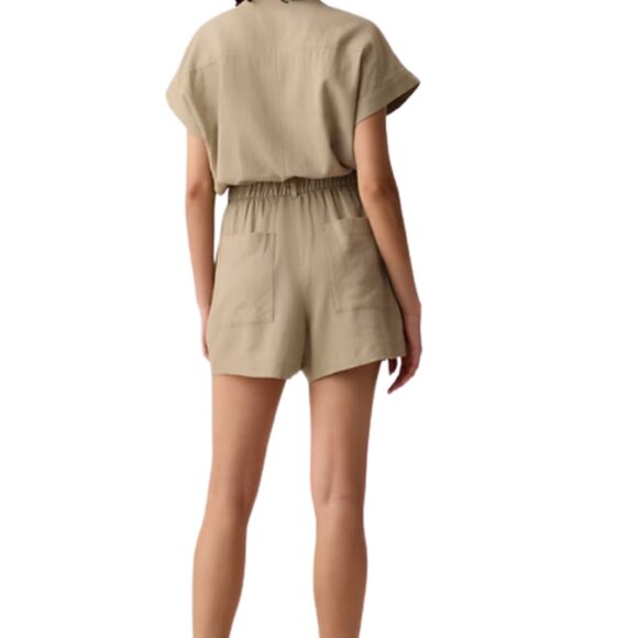 GAP Linen-Blend Utility Romper SIZE XXS NEW WITHOUT TAGS - Picture 3 of 5